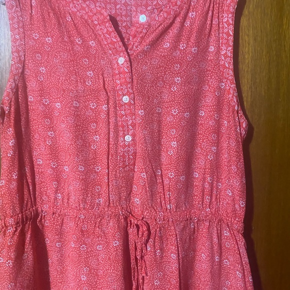 GAP Coral Button-Front Midi Dress - Picture 2 of 4